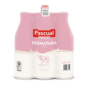 Leche Desnatada Pascual 6 x 1,5L - Natural y Saludable