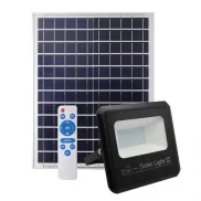 Proyector solar 60 W negro 5400 lm con mando y cable 5 m