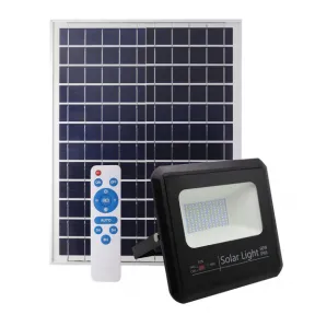 Proyector solar 60 W negro 5400 lm con mando y cable 5 m