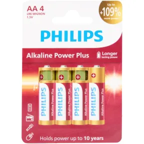 4 Pilas AA o AAA Philips