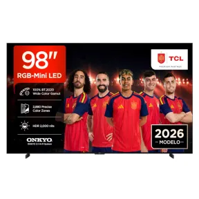 Televisor 4K TCL 98 Pulgadas HDR, Dolby Vision y Atmos