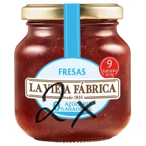 Mermelada 0% Azúcares Añadidos de Fresas | La Vieja Fábrica