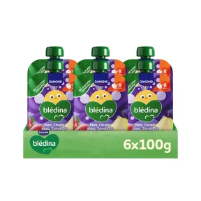 Bolsitas de Fruta y Verdura Blédina 100% Natural - Pack 6x100g