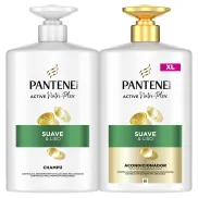 Champú y Acondicionador Suave y Liso Pantene Pro-V 1800ml