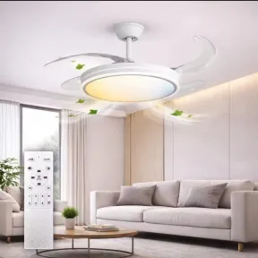 Ventilador HYBEC con Luz LED Regulable y Motor DC Silencioso