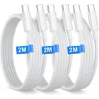Cables de nylon trenzado tipo C blancos de 2 metros