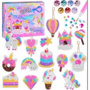 Llaveros de Diamantes, 15PCS de Manualidades 5D
