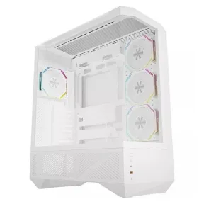 Caja Media Torre Darkflash DY460 Blanca con Ventiladores ARGB