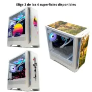 Torre ATX Blanca Forgeon Mithril ARGB con 3 superficies