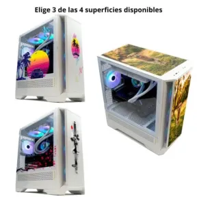 Torre ATX Blanca Forgeon Mithril ARGB con 3 superficies