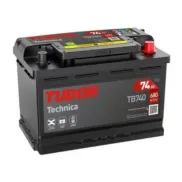Batería de coche Tudor TB740 74Ah 12V 680A - Gama Technica