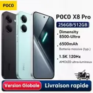 POCO X8 Pro: 50 MP, 100 W HyperCharge, NFC y batería potente