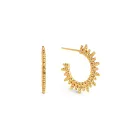 Pendientes en oro 18k con acabado en latón