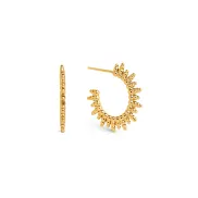 Pendientes en oro 18k con acabado en latón