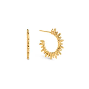 Pendientes en oro 18k con acabado en latón