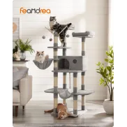 Gato XXL Árbol de Juego, 164 cm, Gris Claro