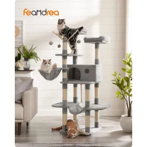 Gato XXL Árbol de Juego, 164 cm, Gris Claro