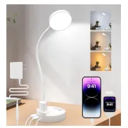 Lámpara LED de escritorio 15W, regulable y flexible 360°