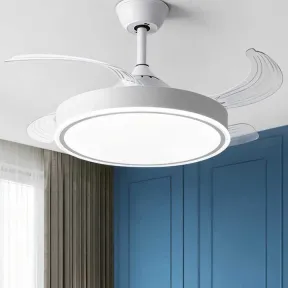 Ventilador LED Silencioso Ajustable, Control Remoto y Luz