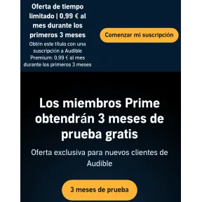 3 meses gratis para nuevos clientes Prime en Audible