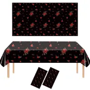 Manteles rectangulares impermeables de flores (2 pack)