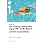 Hamburguesa a elegir por solo 1€ (tamaño pequeño)