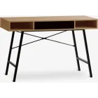 Escritorio de roble natural y negro ABBETVED 48x120