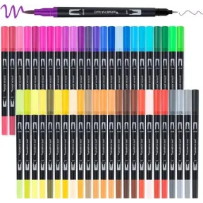 Rotuladores Dual Brush Finos y Gruesos - 48 Piezas