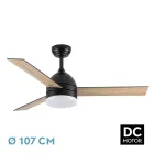 Ventilador negro de techo serie Legio 107 cm metal