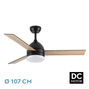 Ventilador negro de techo serie Legio 107 cm metal