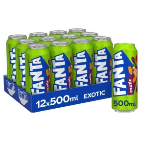 Fanta Exótico: Pack de 12 Latas de Sabor Naranja y Melocotón