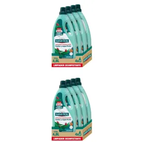 Sanytol Desinfectante 8 x 1200 ml, Eucalipto, Sin Lejía