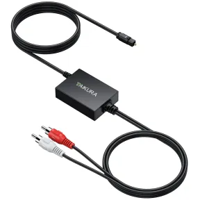 Adaptador SPDIF a RCA 192kHz, Convertidor Óptico Toslink