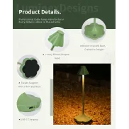 Lámparas de Noche Verde: Set de 2 Unidades