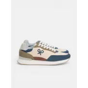 Zapatilla beige Silbon para running y raqueta