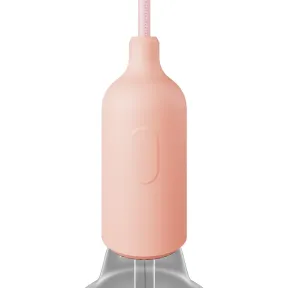 Portalámparas de Silicona color salmón E27