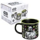 Taza termocolora de cerámica 350 ml - Grogu y Mandalorian