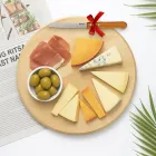 Tabla Redonda de Abedul de 23 cm con Cuchillo Multiusos