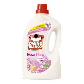 Detergente Líquido Rosa Floral Omino Bianco 1800ml 45 Dosis