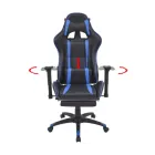 Silla racing reclinable de oficina con reposapiés.