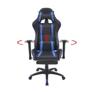 Silla racing reclinable de oficina con reposapiés.