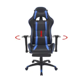 Silla racing reclinable de oficina con reposapiés.