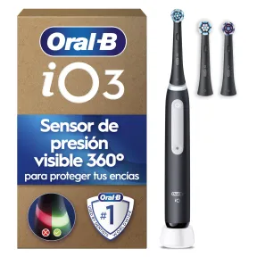 Pack Oral-B iO 3 Negro con 3 cabezales incluidos