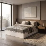 Colchón Viscoelástico 150x190cm y Canapé Blanco Royal Sleep