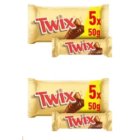 Twix 10 Pack: Barritas de Chocolate y Caramelo, 50 g