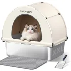 MeoWant XXL Arenero de Acero Inoxidable para Gatos