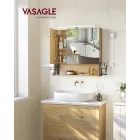 Armario de Baño LED con Espejo y Soporte para Secador