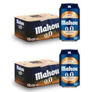 24 Latas de Mahou 0,0 Tostada - 2 Packs de 12