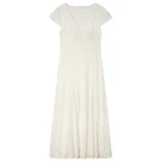 Vestido Midi Mujer con Encaje V-Neck Springfield