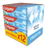 Pasta de Dientes Colgate Fresh Gel con Flúor, 12 Uds 75 ml